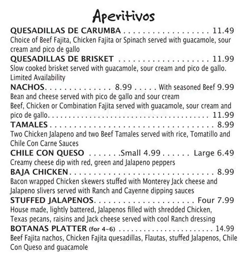 Menu of Mattito's, Oak Lawn, Dallas  