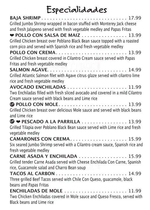Menu of Mattito's, Oak Lawn, Dallas  