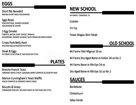 Menu of Knife - The Highland Hotel, Lower Greenville, Dallas  