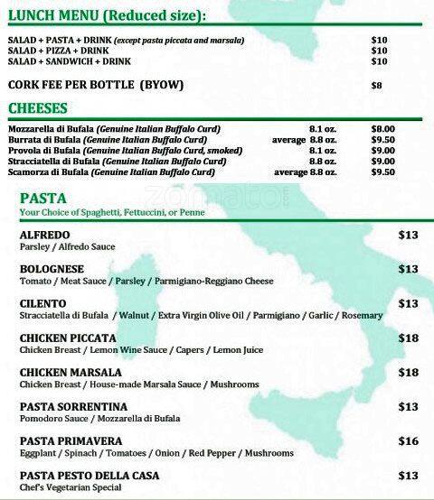 Menu of La Perla d'Italia, Far North Dallas, Dallas  