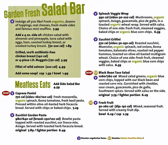 Menu of Jason's Deli, Northwest Dallas, Dallas  