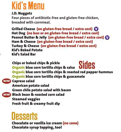Menu of Jason's Deli, Northwest Dallas, Dallas  