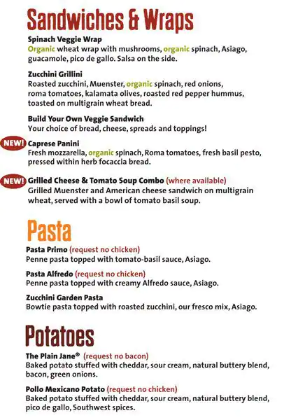 Menu of Jason's Deli, Northwest Dallas, Dallas  