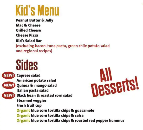 Menu of Jason's Deli, Northwest Dallas, Dallas  