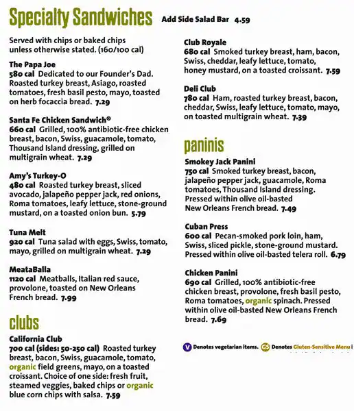 Menu of Jason's Deli, Northwest Dallas, Dallas  