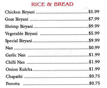 Menu of Indian Market, Allen, Allen  