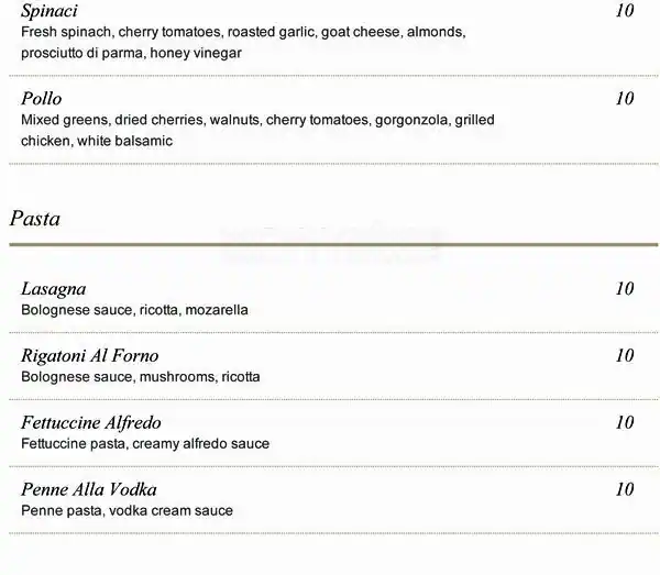 Menu of Mio Nonno Wood Fired Pizza & Grill, Allen, Allen  