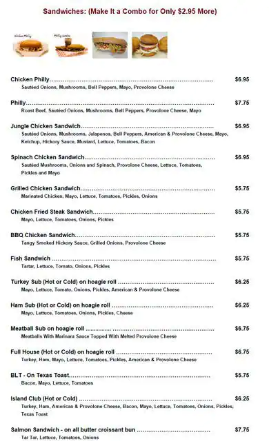 Menu of Burger Island, Oak Lawn, Dallas  