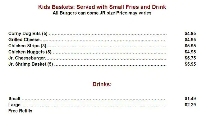 Menu of Burger Island, Oak Lawn, Dallas  