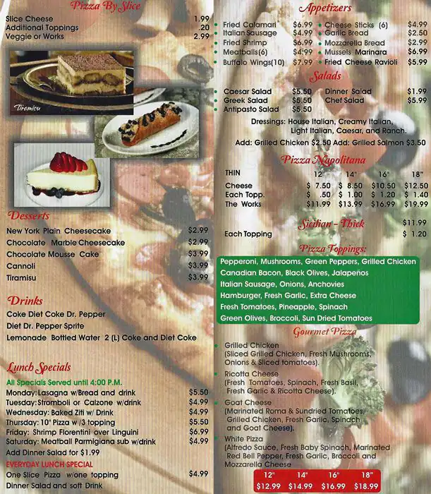 Best restaurant menu near Allen Heights Village Allen Allen