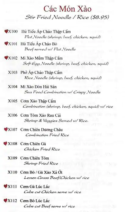 Menu of I Luv Pho, North Dallas, Dallas  