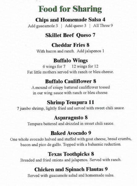 Menu of Green Door Public House, Downtown, Dallas  
