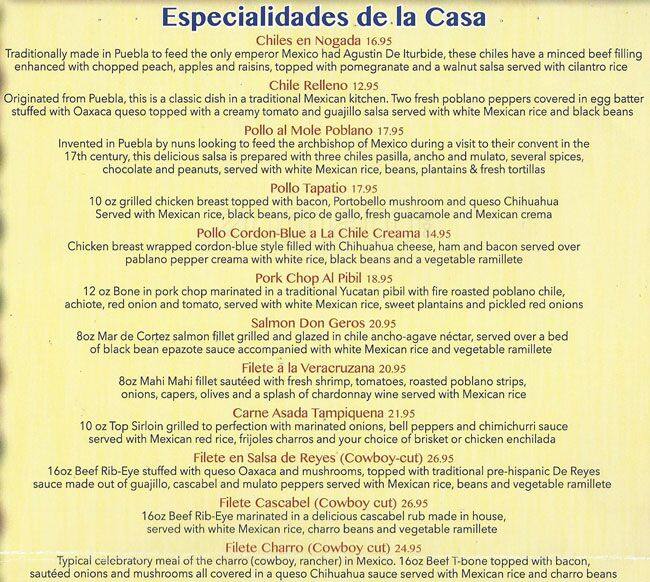 Menu of Loca Luna Mexican Cuisine, Far North Dallas, Dallas  