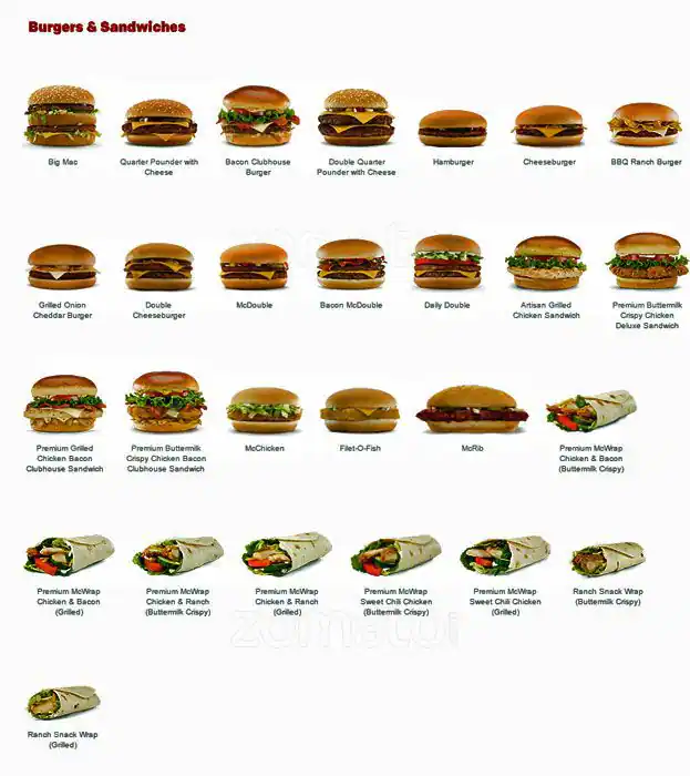 Menu of McDonald's, Boerne, Boerne  