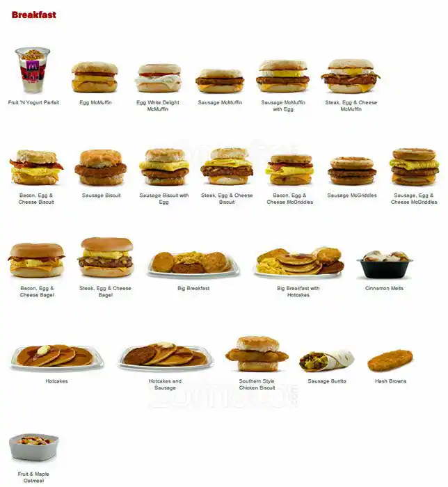 Menu of McDonald's, Boerne, Boerne  