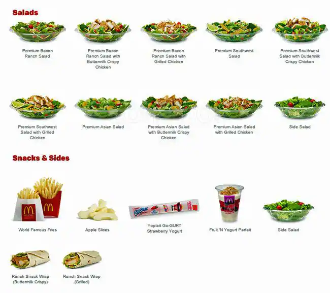 Menu of McDonald's, Boerne, Boerne  