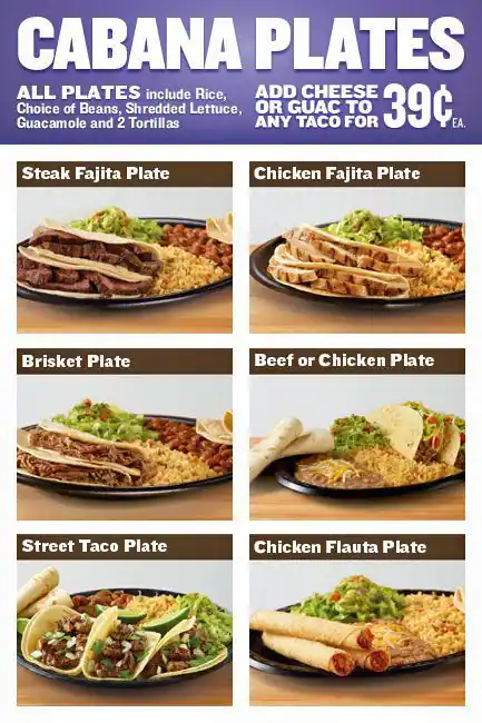 Menu of Taco Cabana, Boerne, Boerne  