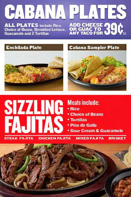 Menu of Taco Cabana, Boerne, Boerne  