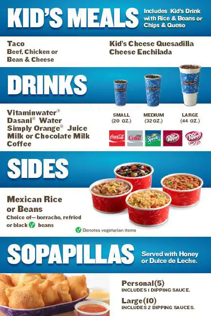 Menu of Taco Cabana, Boerne, Boerne  