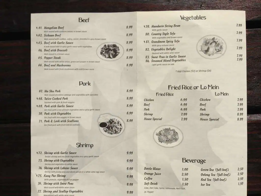 Menu of China Bowl, Boerne, Boerne  