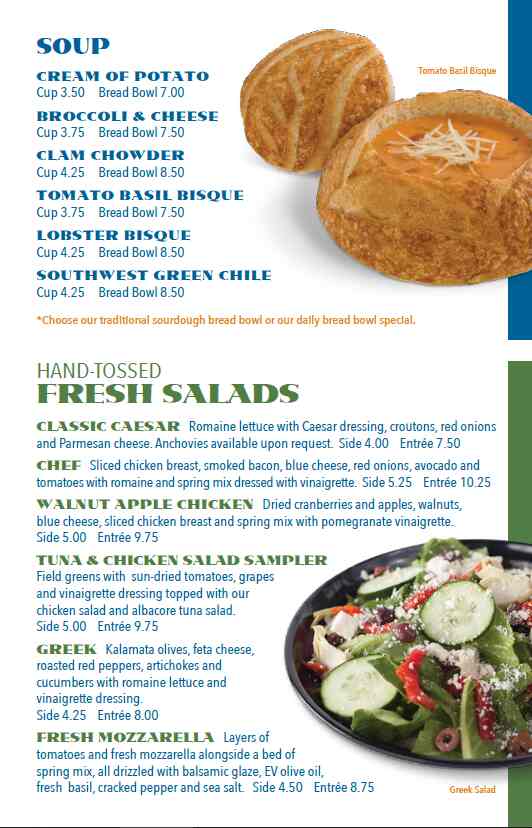 Menu of Blue Baker, College Station, College Station  