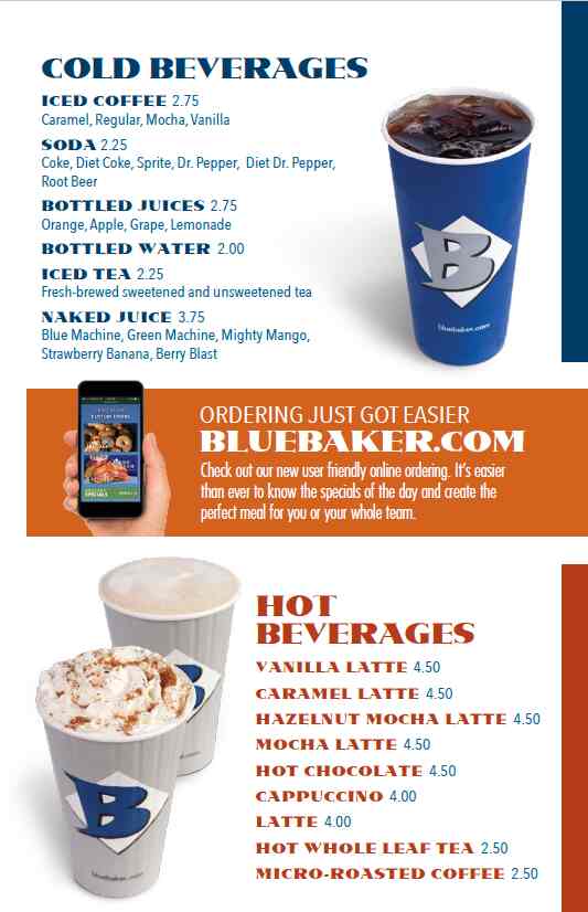 Menu of Blue Baker, College Station, College Station  