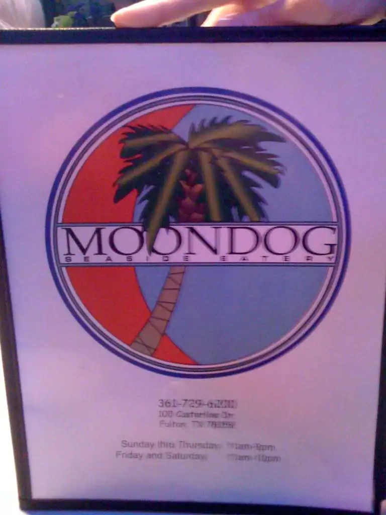Menu of Moondog Seaside Eatery, Rockport, Rockport  