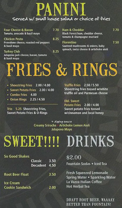 Menu of Village Burger Bar, Northwest Dallas, Dallas  