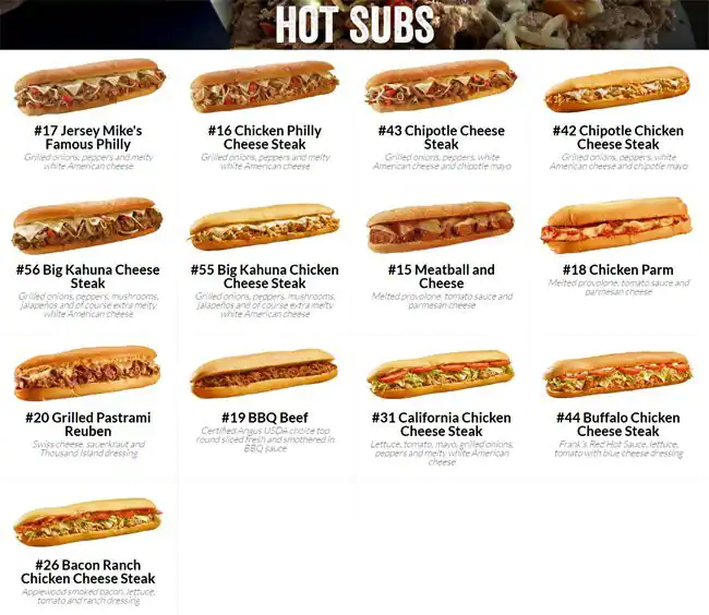 Menu of Jersey Mike's Subs, Cedar Park, Cedar Park  
