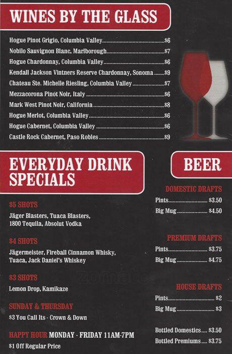 Menu of Duke's Icehouse, Addison, Addison  