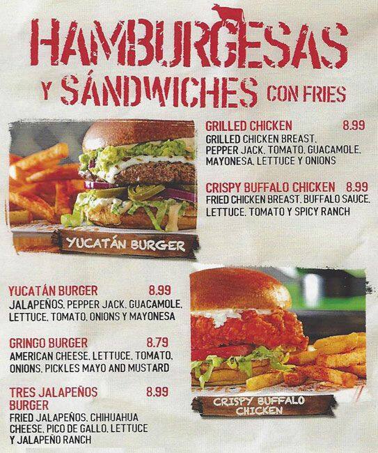 Menu of Ojos Locos, Northwest Dallas, Dallas  
