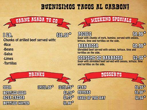 Menu of Tacoqueta, Oak Cliff, Dallas  