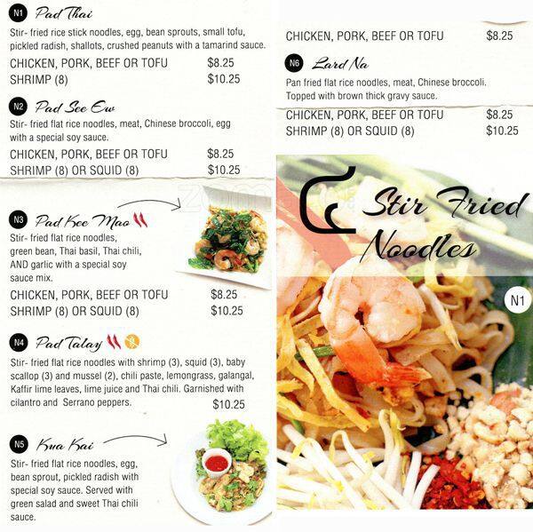 Menu of Chada Thai Traditional Taste, Cedar Park, Cedar Park  