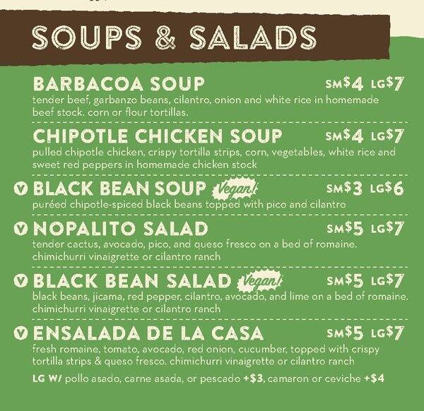 Menu of El Chilito, East Cesar Chavez, Austin  