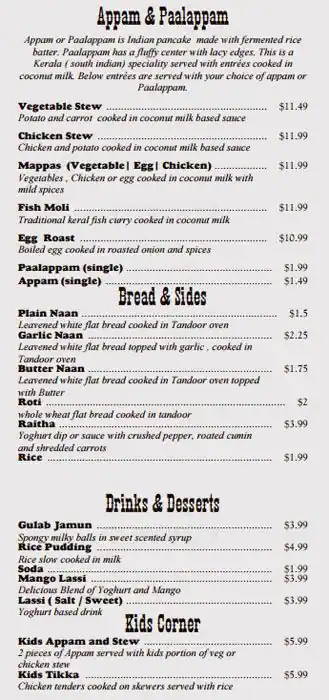 Menu of Coconut Express, Allen, Allen  