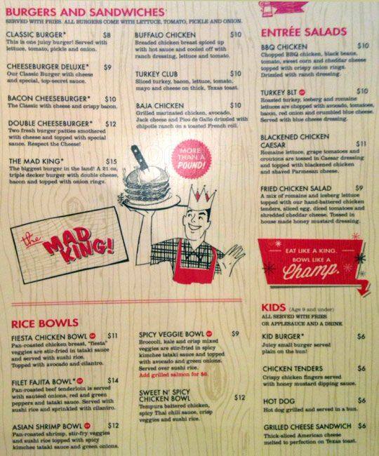 Menu of Splitsville, Fairview, Allen  