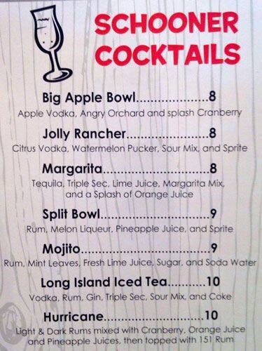 Menu of Splitsville, Fairview, Allen  