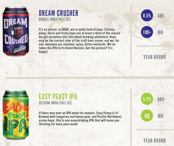 Menu of Deep Ellum Brewing Co. Taproom, Deep Ellum, Dallas  