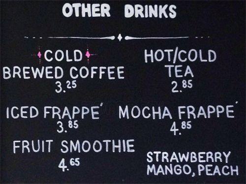 Menu of Stupid Good Coffee, Downtown, Dallas  