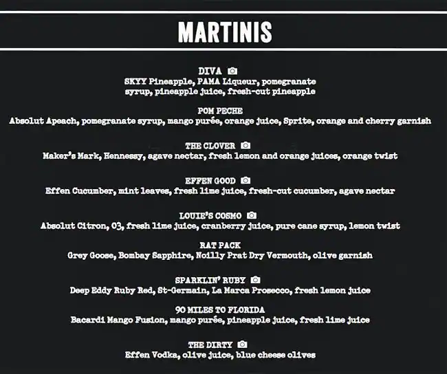 Menu of Bar Louie, Allen, Allen  