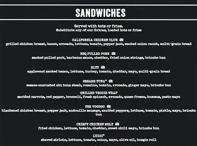 Menu of Bar Louie, Allen, Allen  