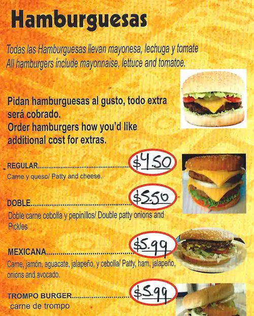 Menu of Taco Rico, Arlington, Arlington  