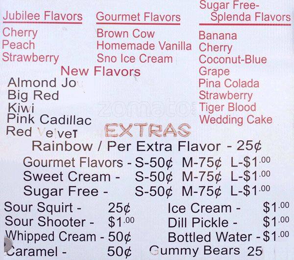 Menu of Tiki Treats, Burleson, Burleson  