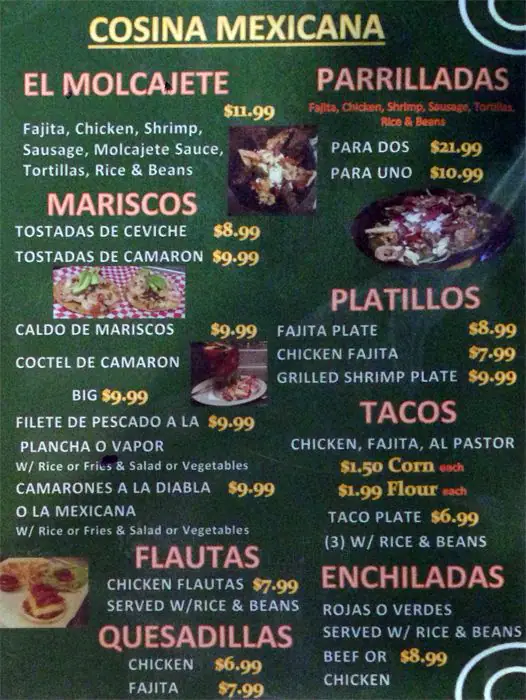 Menu of Los Balones Sports Bar, Northwest Dallas, Dallas  