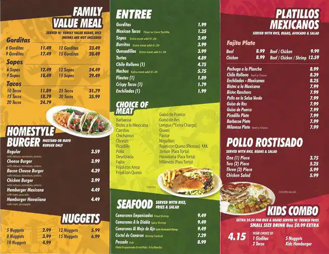 Menu of La Picosita, Northwest Dallas, Dallas  