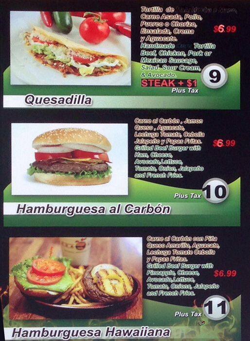 Menu of El Pollito Loco, Northwest Dallas, Dallas  