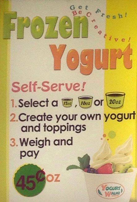 Menu of Yogurt Walki, Arlington, Arlington  