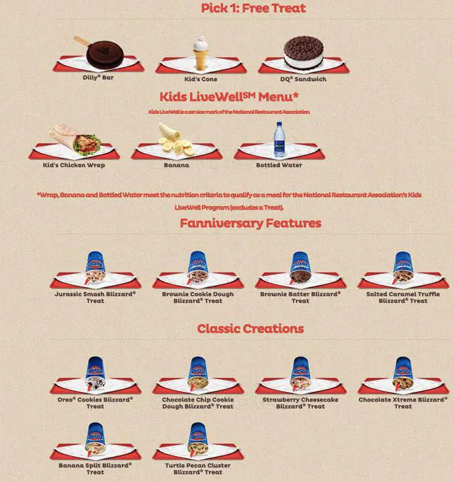 Menu of Dairy Queen, Bedford, Bedford  