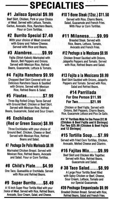 Best restaurant menu near Manchaca Austin