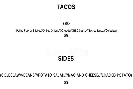 Menu of Hot Mess, East Cesar Chavez, Austin  